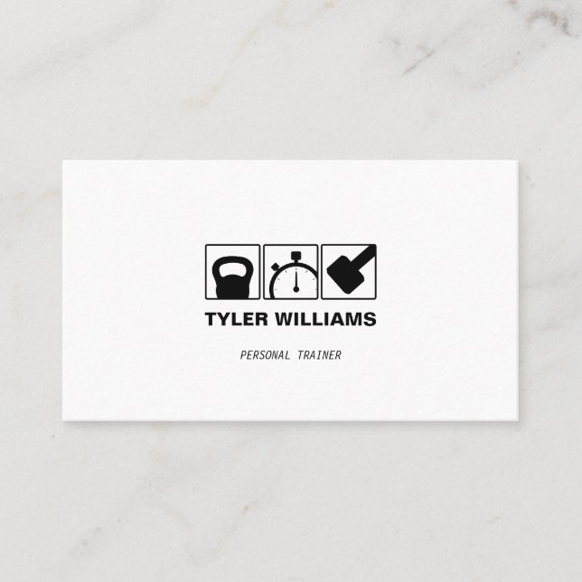 Tarjeta De Visita Entrenamiento personal cruzado Fitness (Anverso)