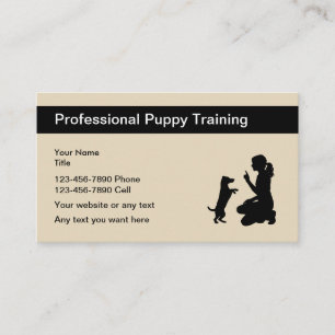 Tarjeta De Visita Entrenamiento profesional del perrito