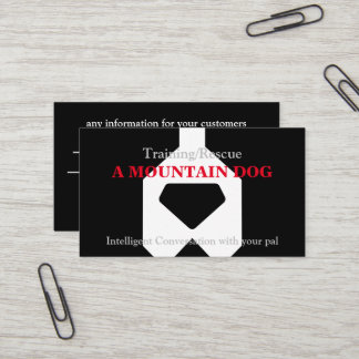 Tarjeta De Visita entrenamiento/rescate de perros de montaña