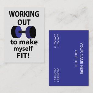 Tarjeta De Visita Entrenar Pesas De Entrenamiento Fisico Entrenar