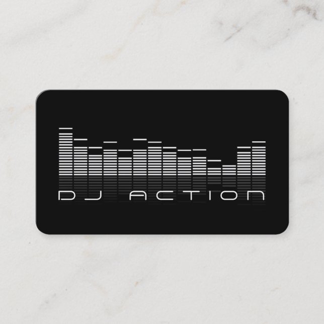 Tarjeta De Visita Entretenimiento del Club de Música Guay Black DJ (Anverso)