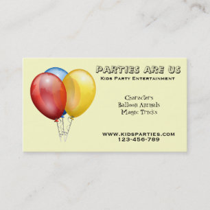 Tarjeta De Visita Entretenimiento del planificador del fiesta de los