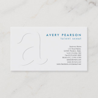 Tarjeta De Visita Entretenimiento Scout Talent Elegante Sombra Monog
