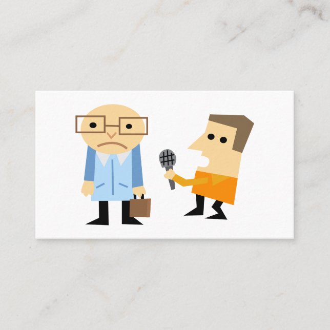 Tarjeta De Visita Entrevista de noticias (Anverso)