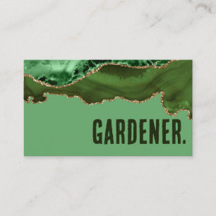 Tarjeta De Visita Envejecimiento de Purpurina Premier Green y Gold M