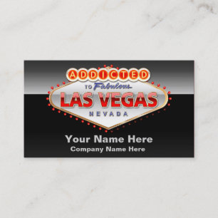 Tarjeta De Visita Enviciado a Las Vegas, Rótulo divertido de Nevada