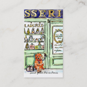 Tarjeta De Visita Envíe a su mascota al perrito de París