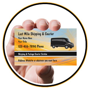 Tarjeta De Visita Envío de Última Milla y Courier Glossy