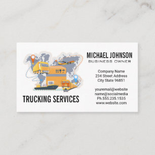 Tarjeta De Visita Envío Mundial Transporte