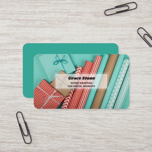 Tarjeta De Visita Envoltura de regalo (Anverso/Reverso In Situ)