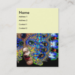 Tarjeta De Visita EPHEMERAL azul blanco negro