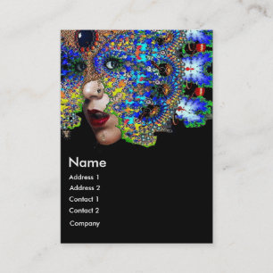 Tarjeta De Visita EPHEMERAL azul rojo amarillo negro