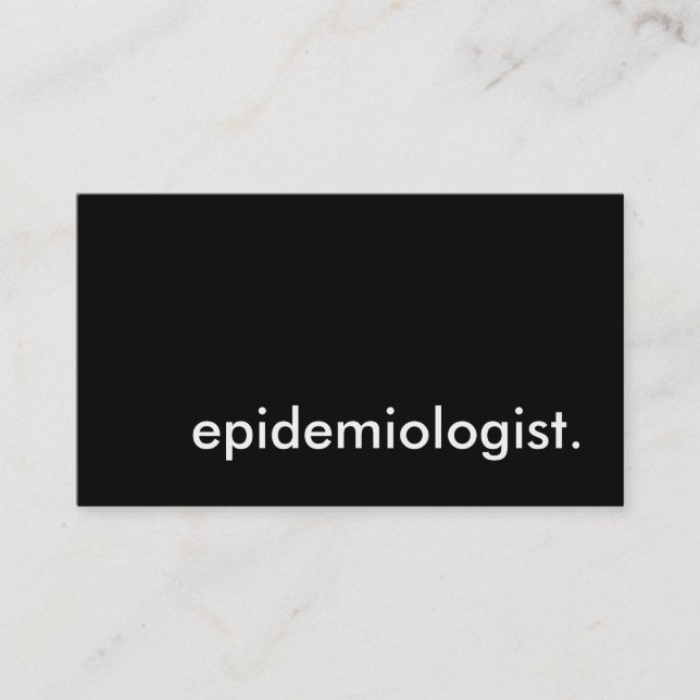 Tarjeta De Visita epidemiólogo. (Anverso)