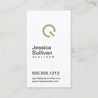 Tarjeta De Visita Epique White Modern Business Card