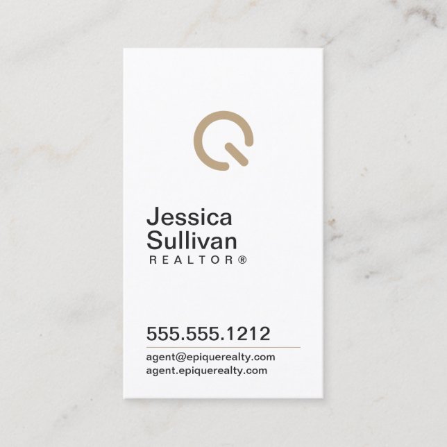 Tarjeta De Visita Epique White Modern Business Card (Anverso)