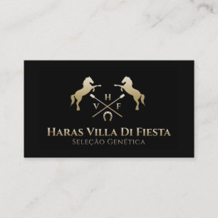 Tarjeta De Visita Equestrian elegante equino de la equitación de HVF