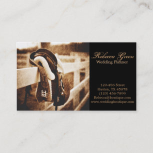 Tarjeta De Visita equestrian occidental de la silla de montar del