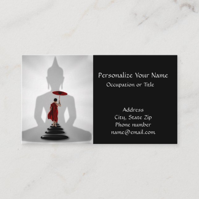 Tarjeta De Visita Equilibrio de meditación de yoga zen (Anverso)