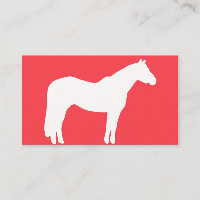 Tarjeta De Visita Equine Business Card Red Professional Looking  (Anverso)