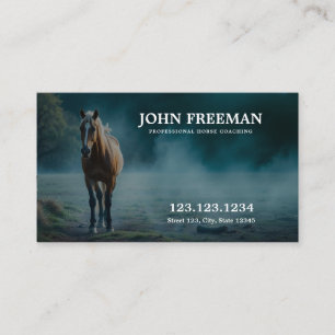 Tarjeta De Visita Equino de entrenamiento de caballos de la mañana d