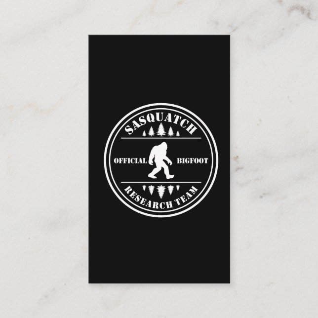 Tarjeta De Visita Equipo de Investigación Bigfoot Encuentra Humor Sa (Anverso)