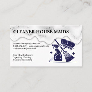 Tarjeta De Visita Equipo de limpieza   Soap Suds