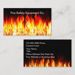 Tarjeta De Visita Equipo de seguridad contra incendios
