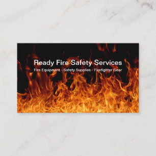 Tarjeta De Visita Equipo de seguridad contra incendios y tema de bom