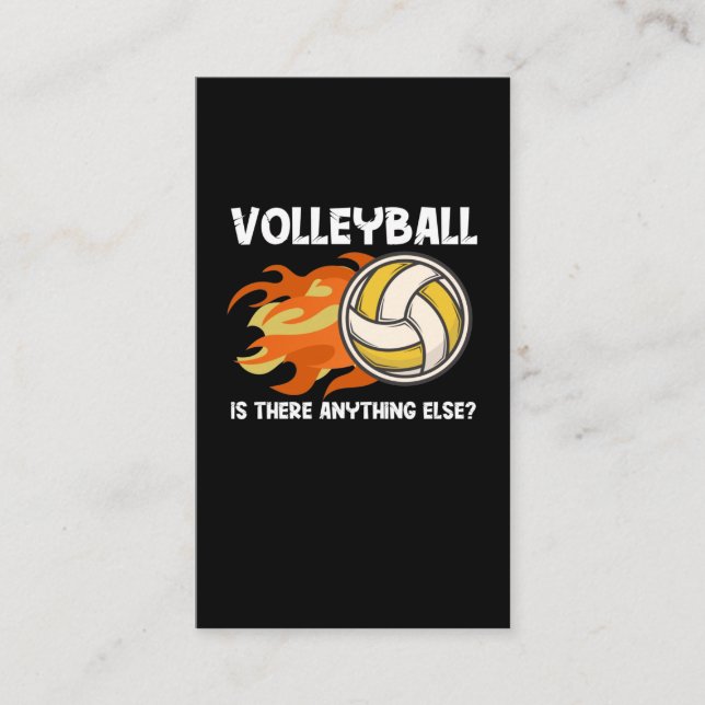 Tarjeta De Visita Equipo de voleibol, ataca de tiro deportivo (Anverso)
