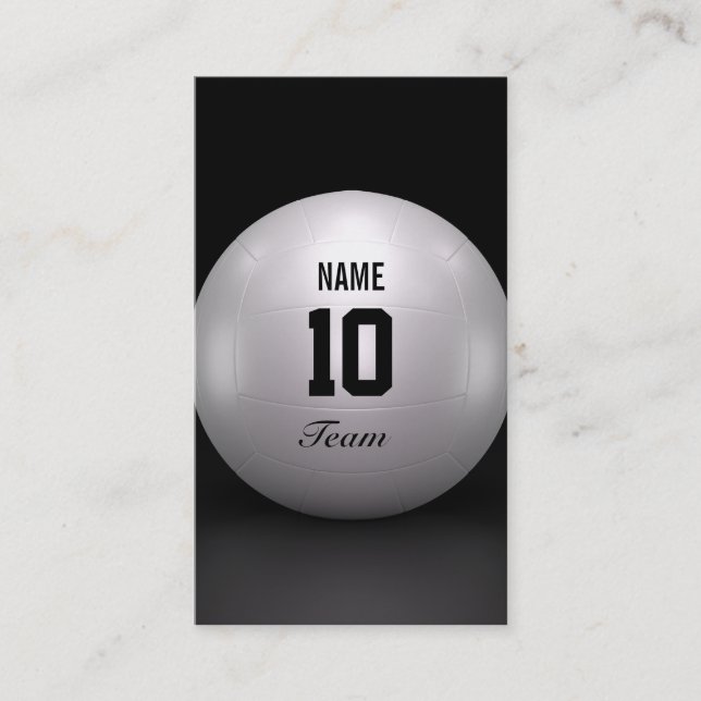 Tarjeta De Visita Equipo del voleibol (Anverso)