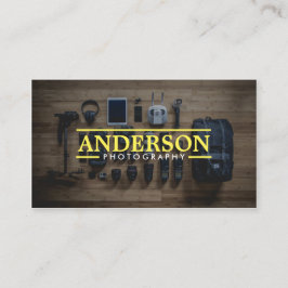 Tarjeta De Visita Equipo fotográfico Fotógrafo moderno