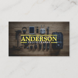 Tarjeta De Visita Equipo fotográfico Fotógrafo moderno