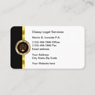 Tarjeta De Visita Equipo Legal Abogado de Clase 