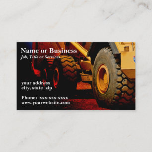 Tarjeta De Visita equipo pesado de construcción