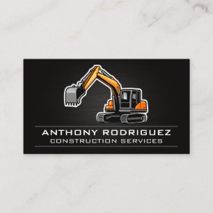 Tarjeta De Visita Equipo pesado   Vehículo de construcción