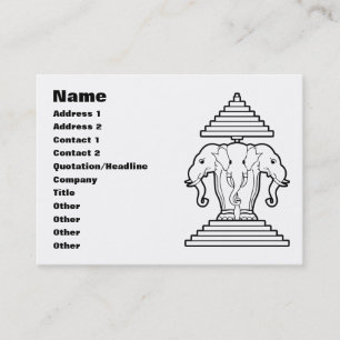 Tarjeta De Visita Erawan tres dirigió Lao del elefante/la bandera de