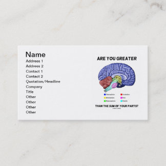 Tarjeta De Visita ¿Eres Mayor Que La Suma De Tus Partes? Cerebro