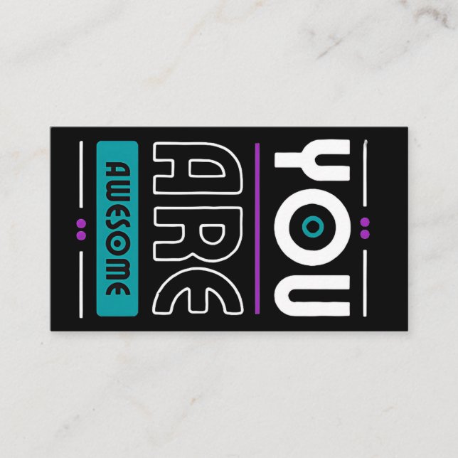 Tarjeta De Visita Eres un increíble dicho motivador (Anverso)