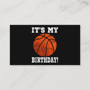 Tarjeta De Visita Es mi regalo vintage de Básquetbol de cumpleaños