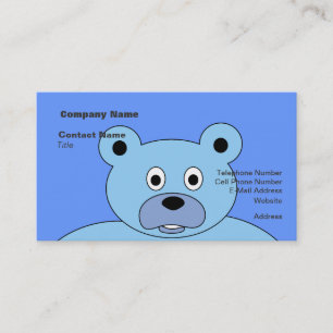 Tarjeta De Visita Es un niño oso azul