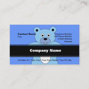 Tarjeta De Visita Es un niño oso azul