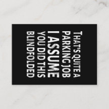 Es un trabajo de estacionamiento bastante malo