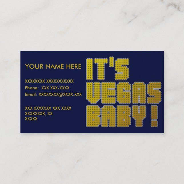 Tarjeta De Visita ¡Es Vegas Baby! (Anverso)