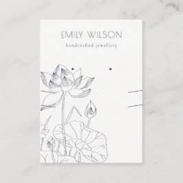 Tarjeta De Visita Esbozo acuático floral sobre la pantalla del colla
