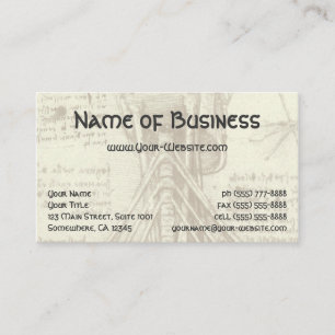 Tarjeta De Visita Esbozo anatómico de la columna vertebral Leonardo