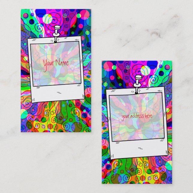 Tarjeta De Visita Esbozo de arte de fantasía - Resumen de la neón Sh (Anverso / Reverso)