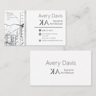 Tarjeta De Visita Esbozo de diseño arquitectónico moderno