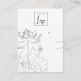Tarjeta De Visita Esbozo mínimo acuático-floral que recorre el colla