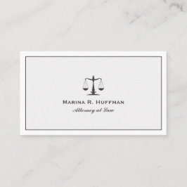 Tarjeta De Visita Escala de Justicia de Marco Gris para Profesionale