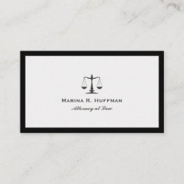 Tarjeta De Visita Escala de Justicia de Marco Gris para Profesionale